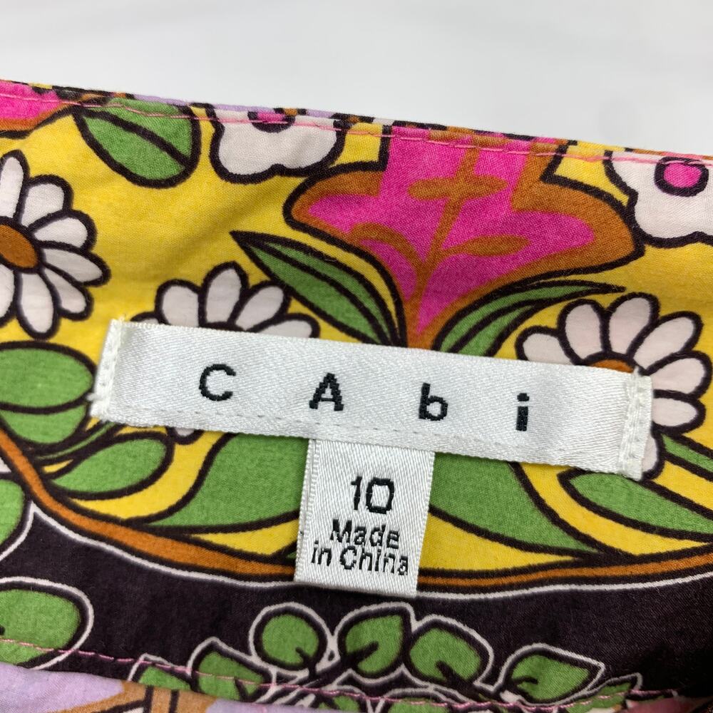 CAbi Pink Floral Boho Mini Skirt - Picture 5 of 6